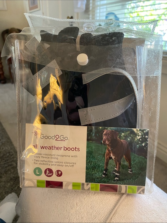 Good2Go Other - Good2Go Black Dog All-Weather Boots with Reflective Trim
